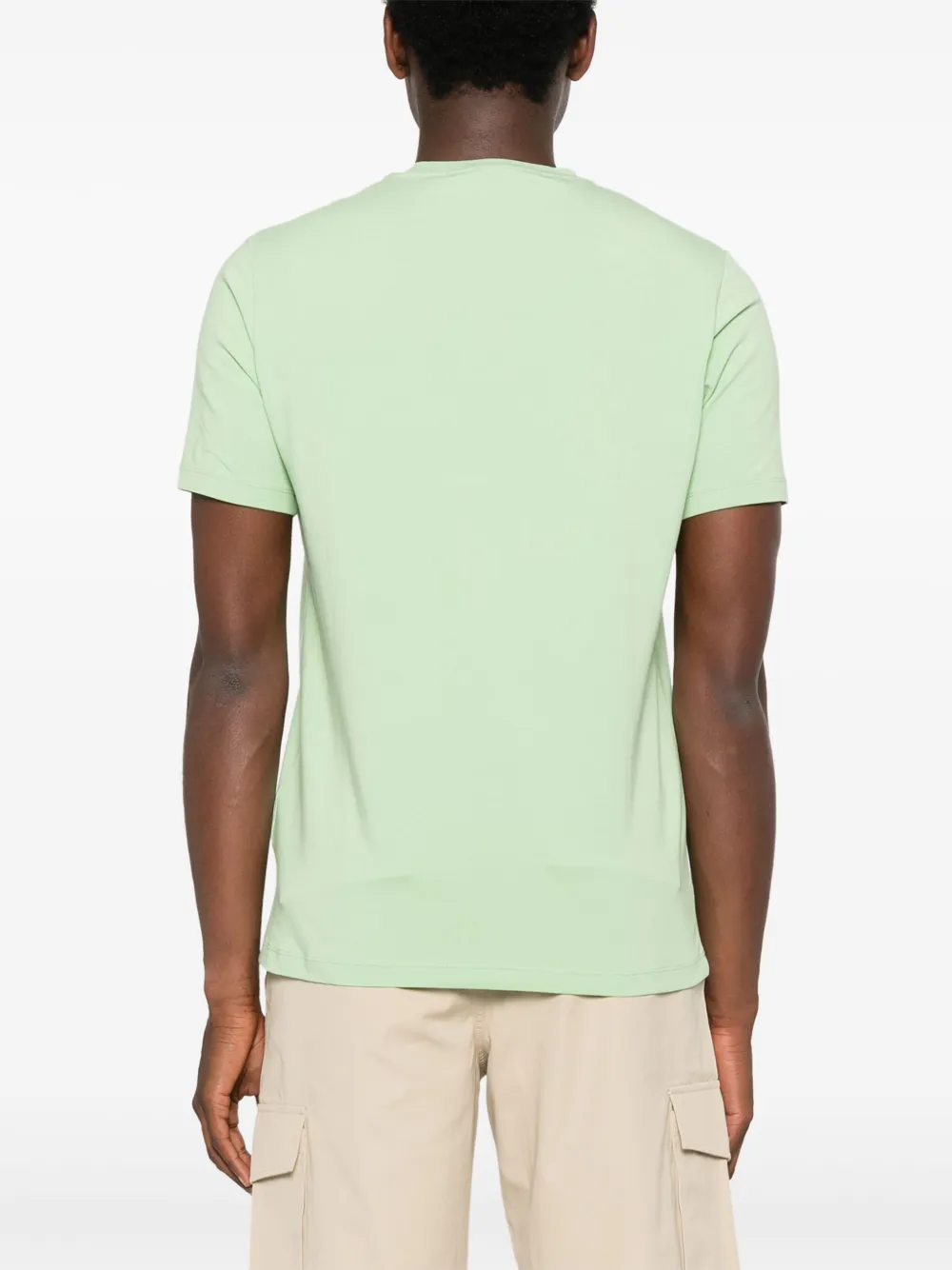 Karl Lagerfeld T-shirt met logo-reliëf Groen