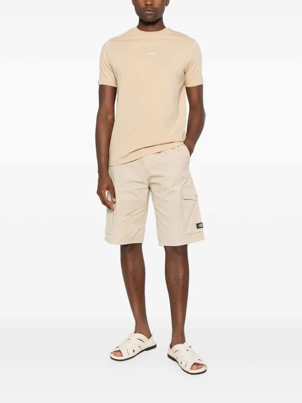 Karl Lagerfeld logo-appliqué T-shirt - Beige