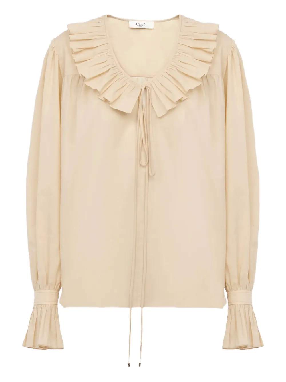 Chloé ruffled-cuffs cotton blouse