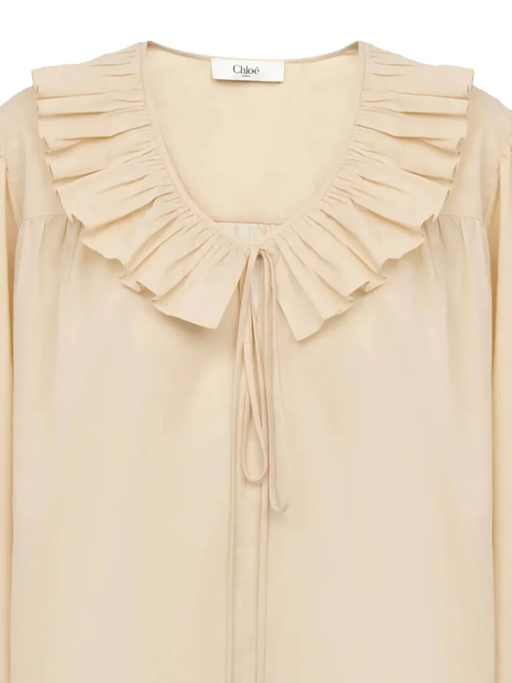 Chloé Katoenen blouse met ruches - Beige