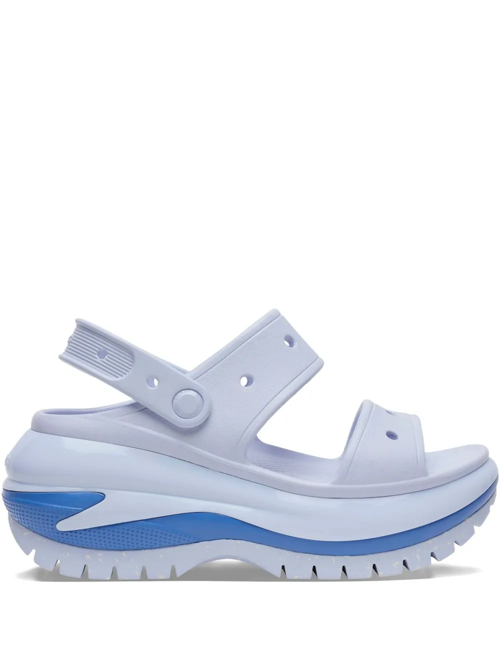 Crocs Platform Two-strap Sandals In Blue