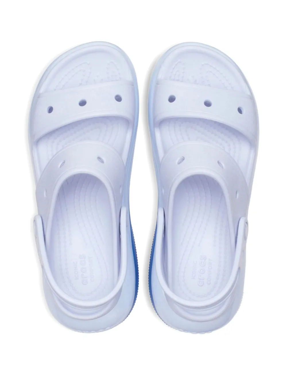 Crocs platform two-strap sandals Blue