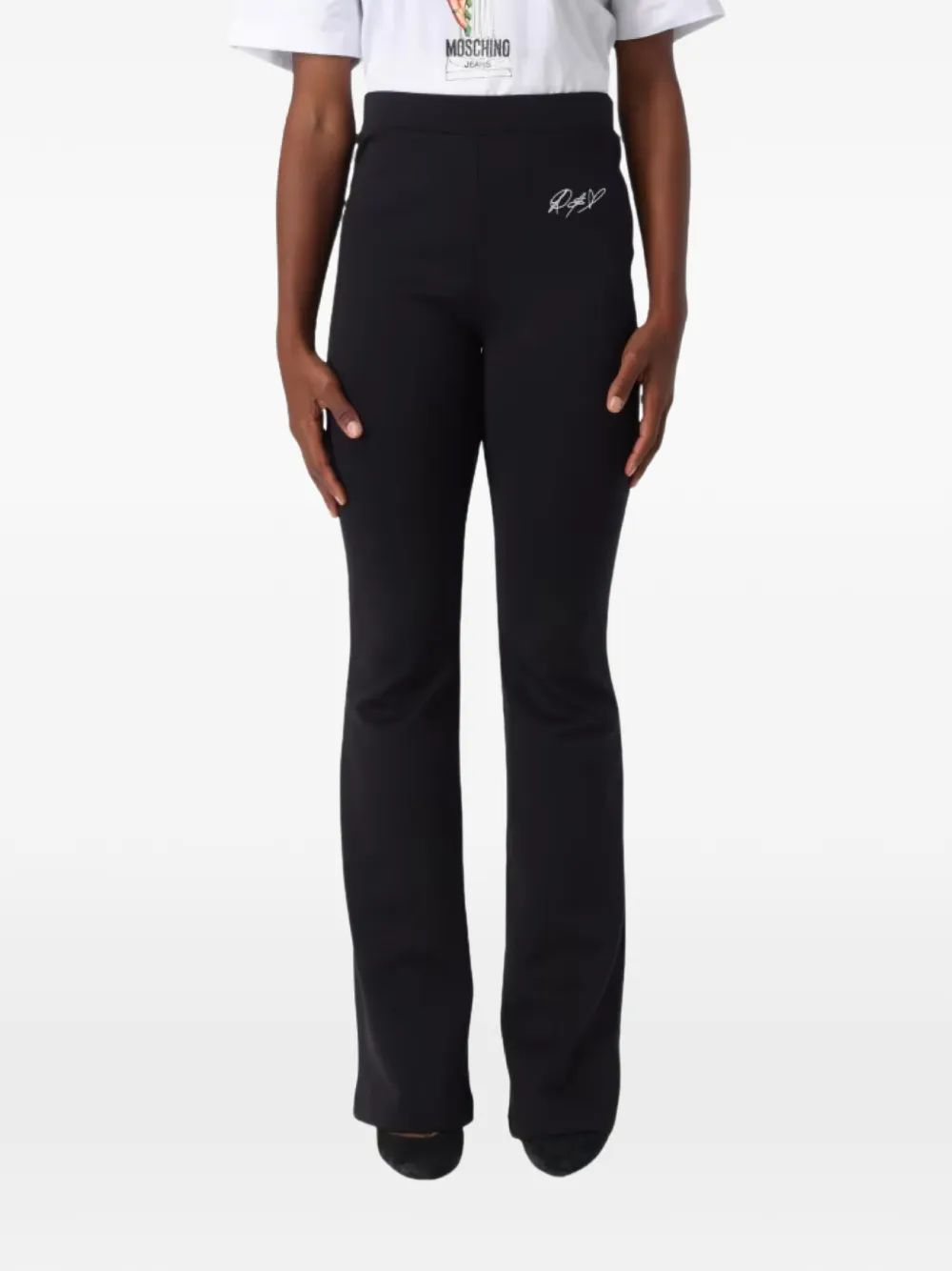 MOSCHINO JEANS signature flared trousers - Nero