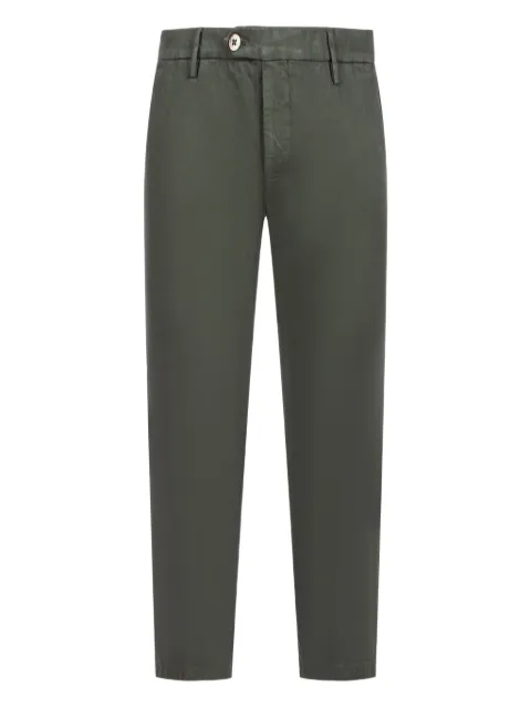 michael coal buttoned straight-leg trousers