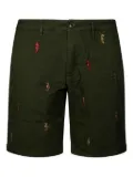 Sun68 embroidered seahorse shorts - Green