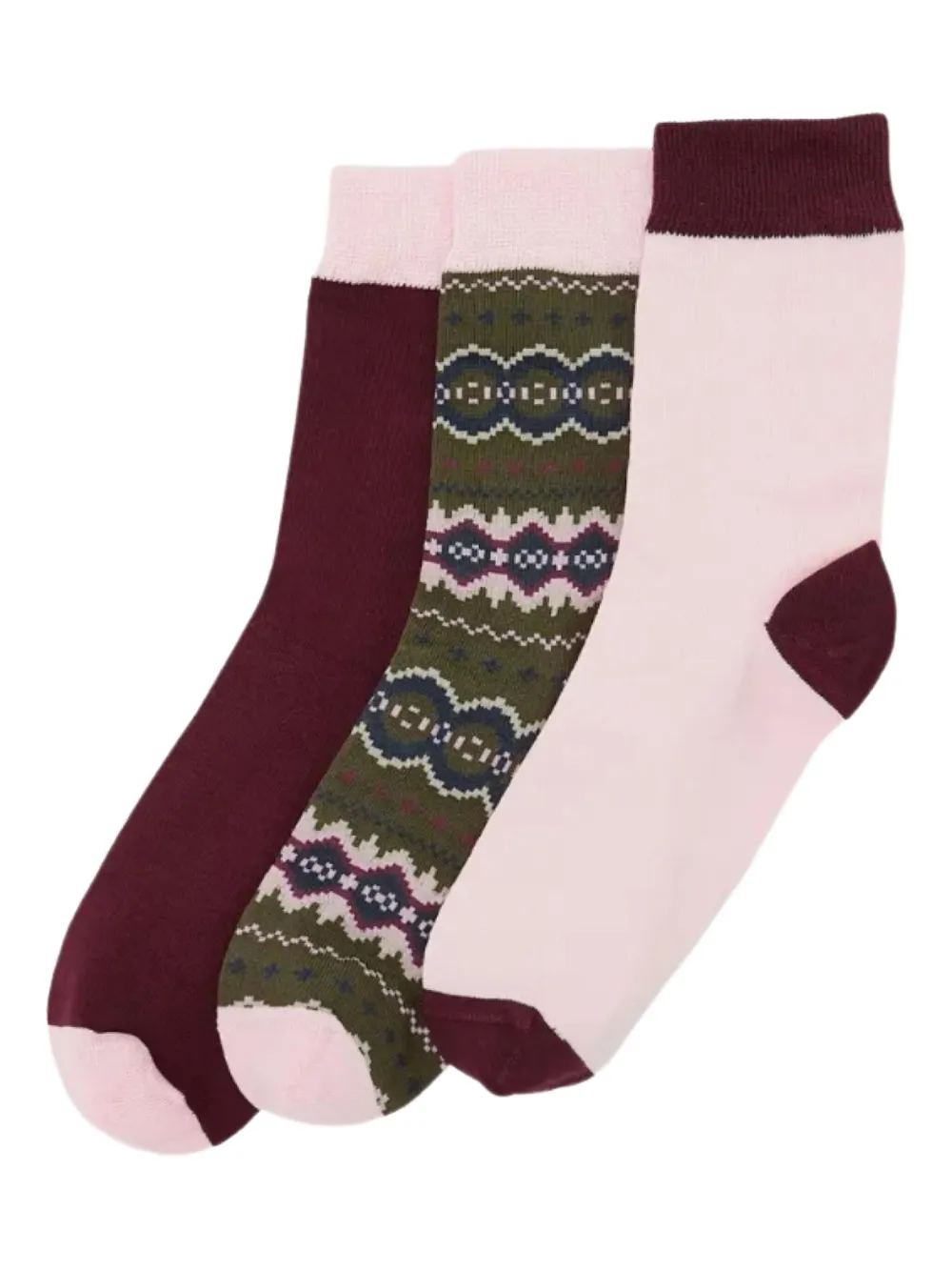 Barbour logo-print socks (set of three) | Green | Image 1