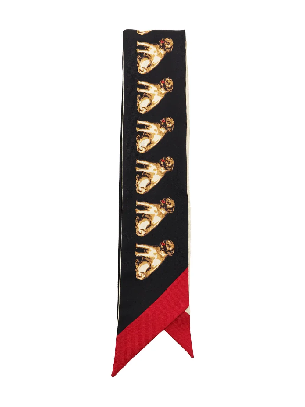 Valentino Lion Motif Silk Scarf