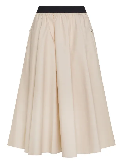 Seventy elastic-waistband pleated skirt