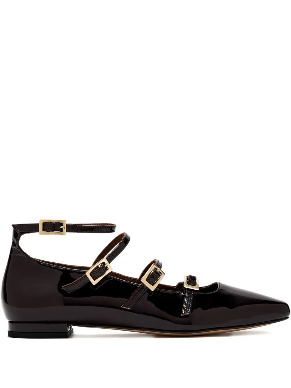 ALOHAS buckle-embellished ballet flats Brown