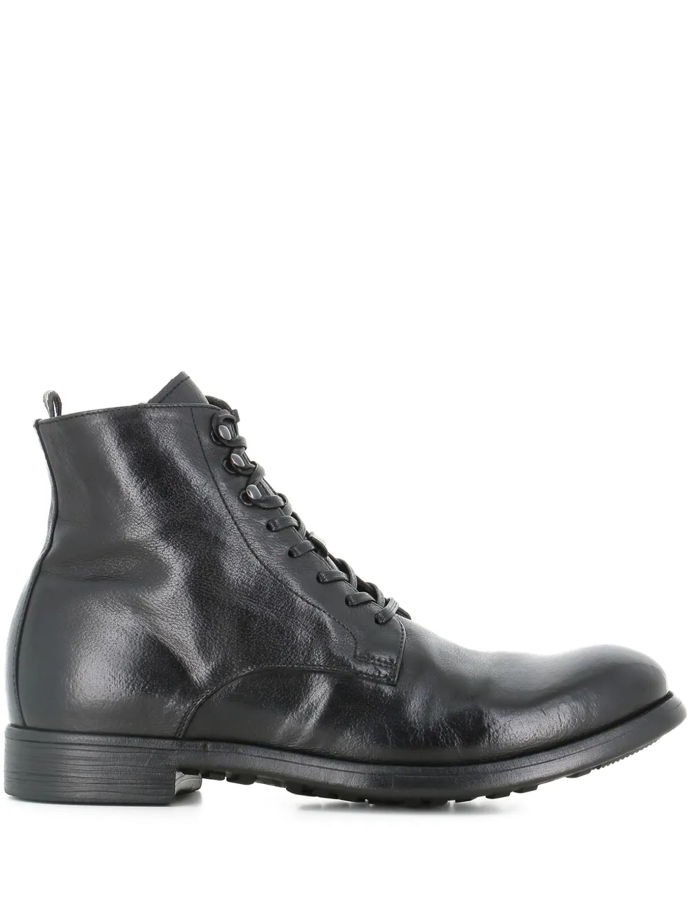 Officine Creative lace-up chelsea boots Black