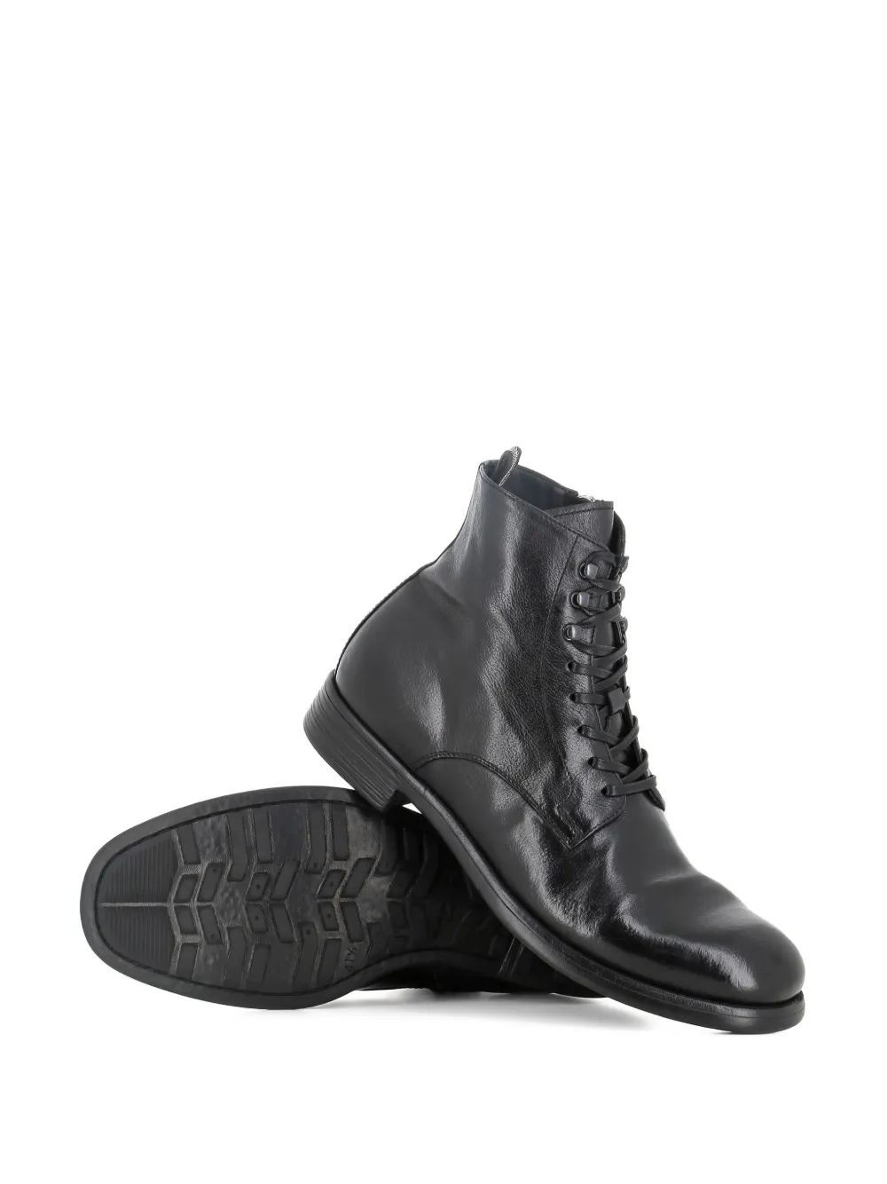Officine Creative lace-up chelsea boots Black