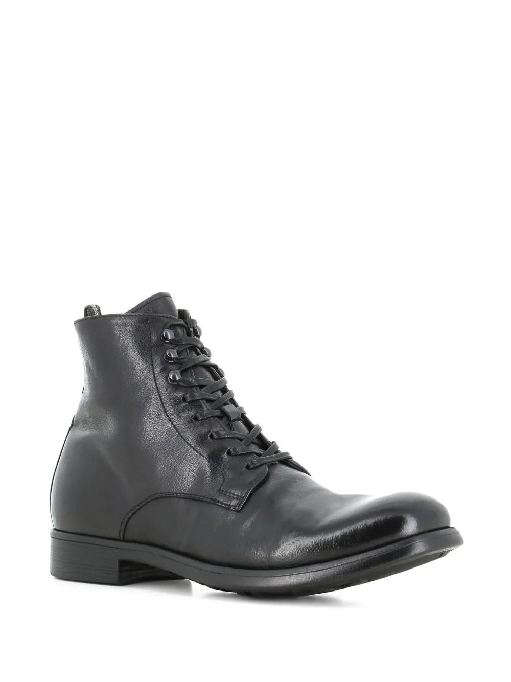 Officine Creative lace-up chelsea boots Black