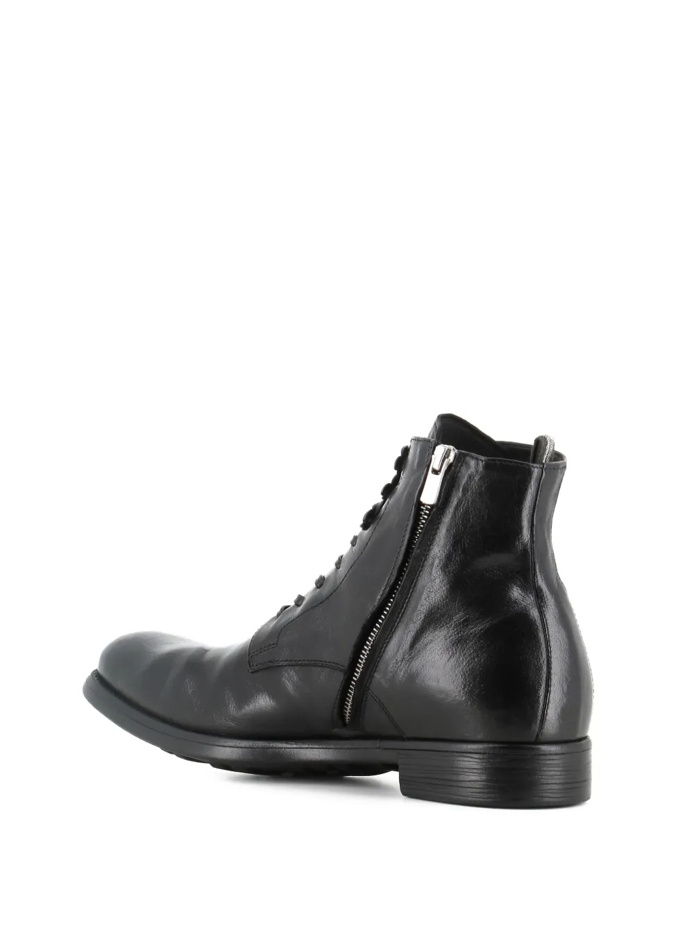 Officine Creative lace-up chelsea boots Black