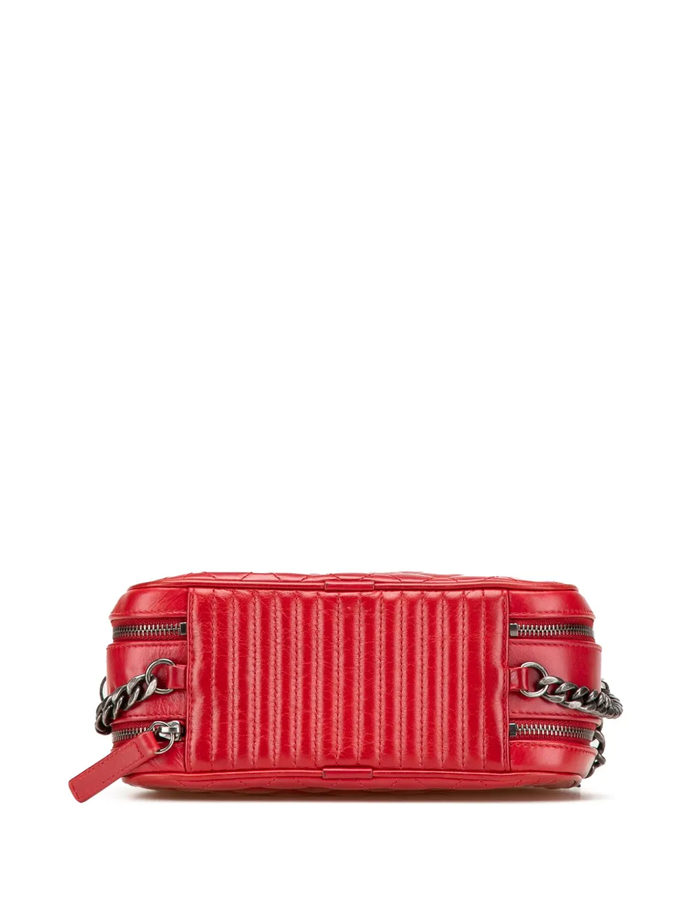 Pre-owned Chanel 2014-2015 Small Quilted Glazed Calfskin Coco Boy Camera Bag Crossbody Bag