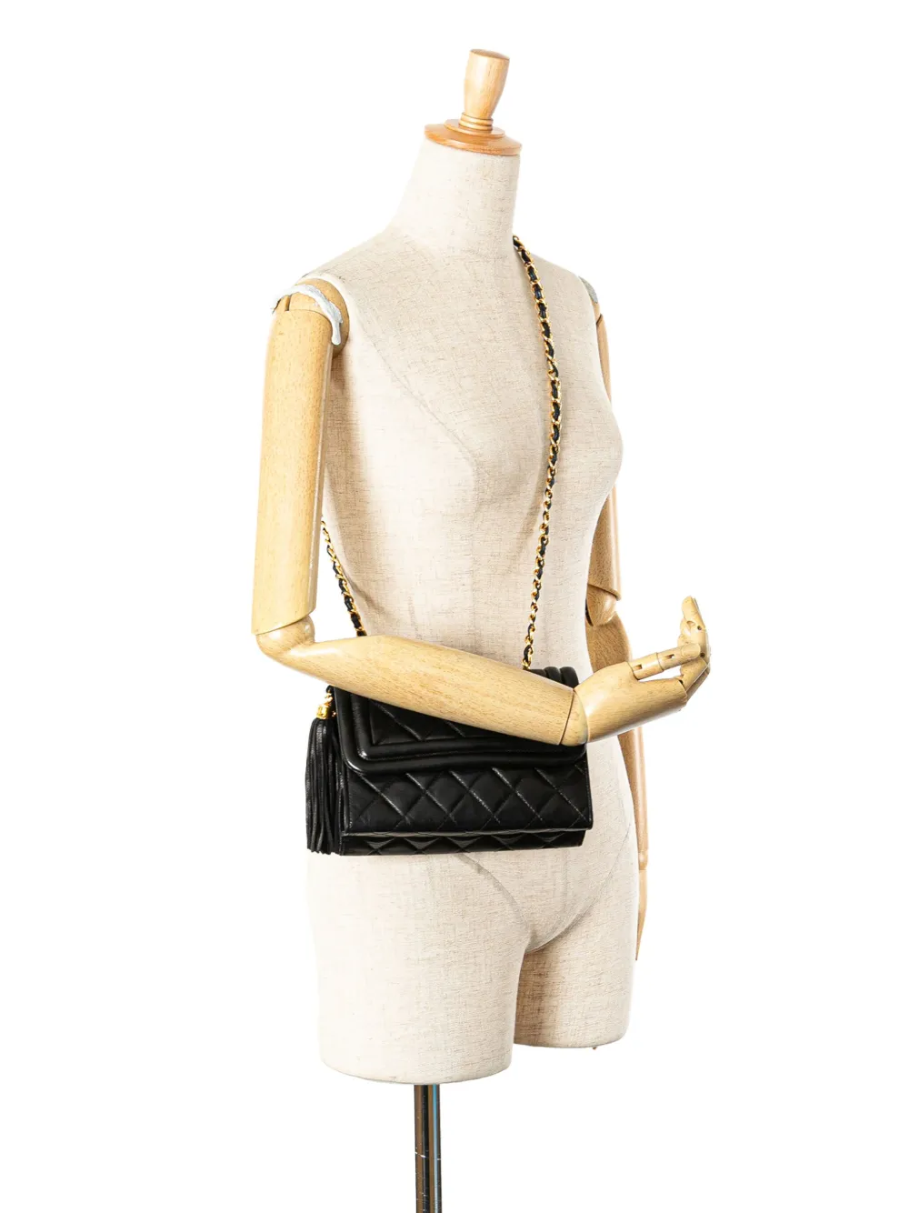 CHANEL Pre-Owned 1989-1991 Mini Quilted Lambskin Tassel Flap