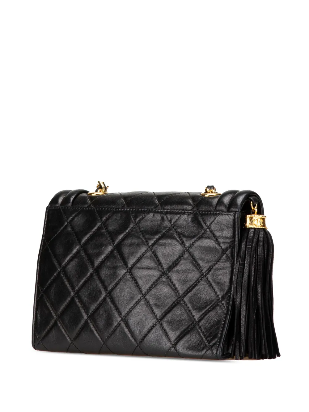 有名ブランド CHANEL Pre-Owned 1989-1991 Mini Quilted Lambskin Tassel Flap バッグ