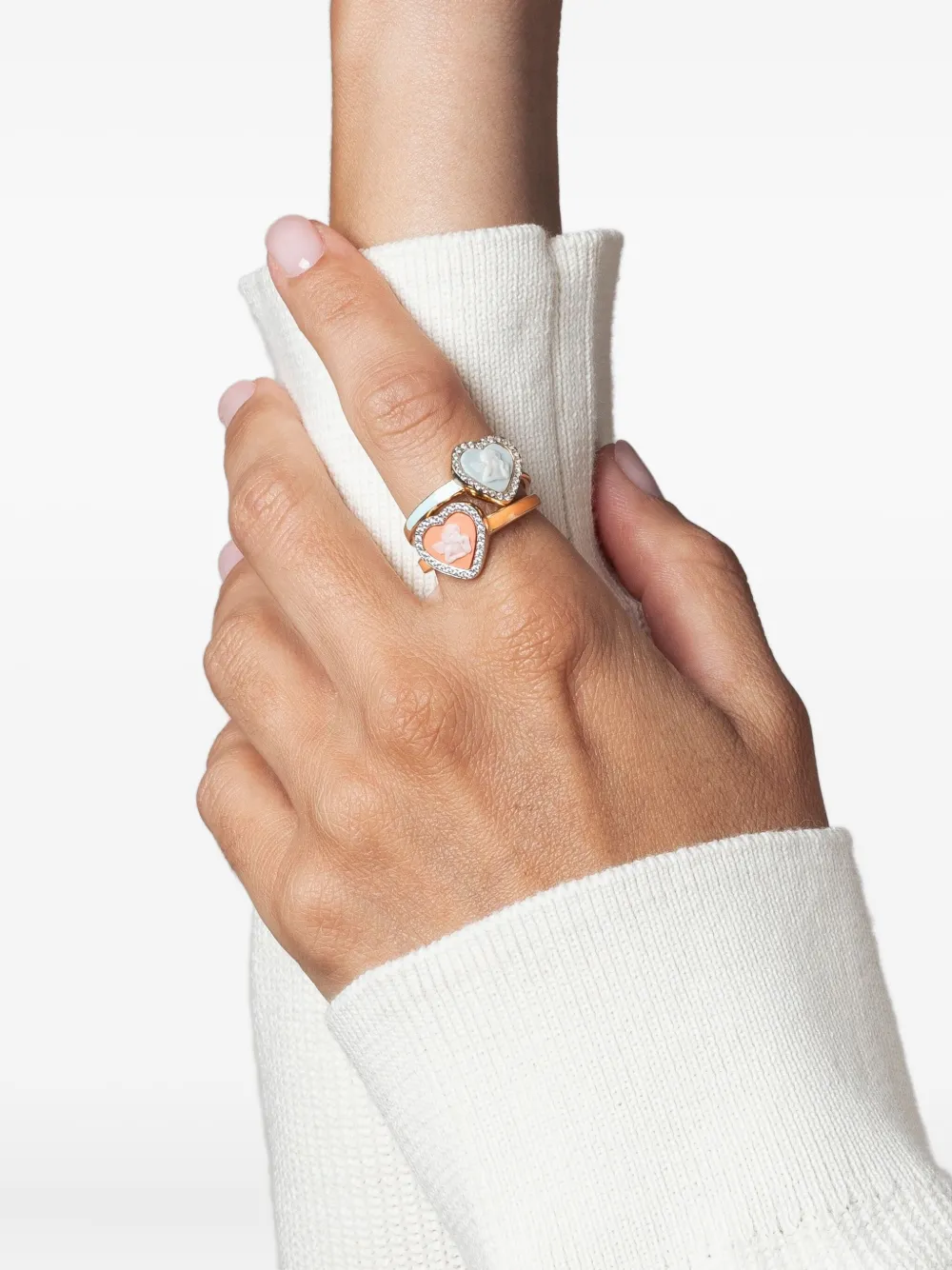Cameo & Beyond anillo Sparkling Cherub | dorado | Image 1