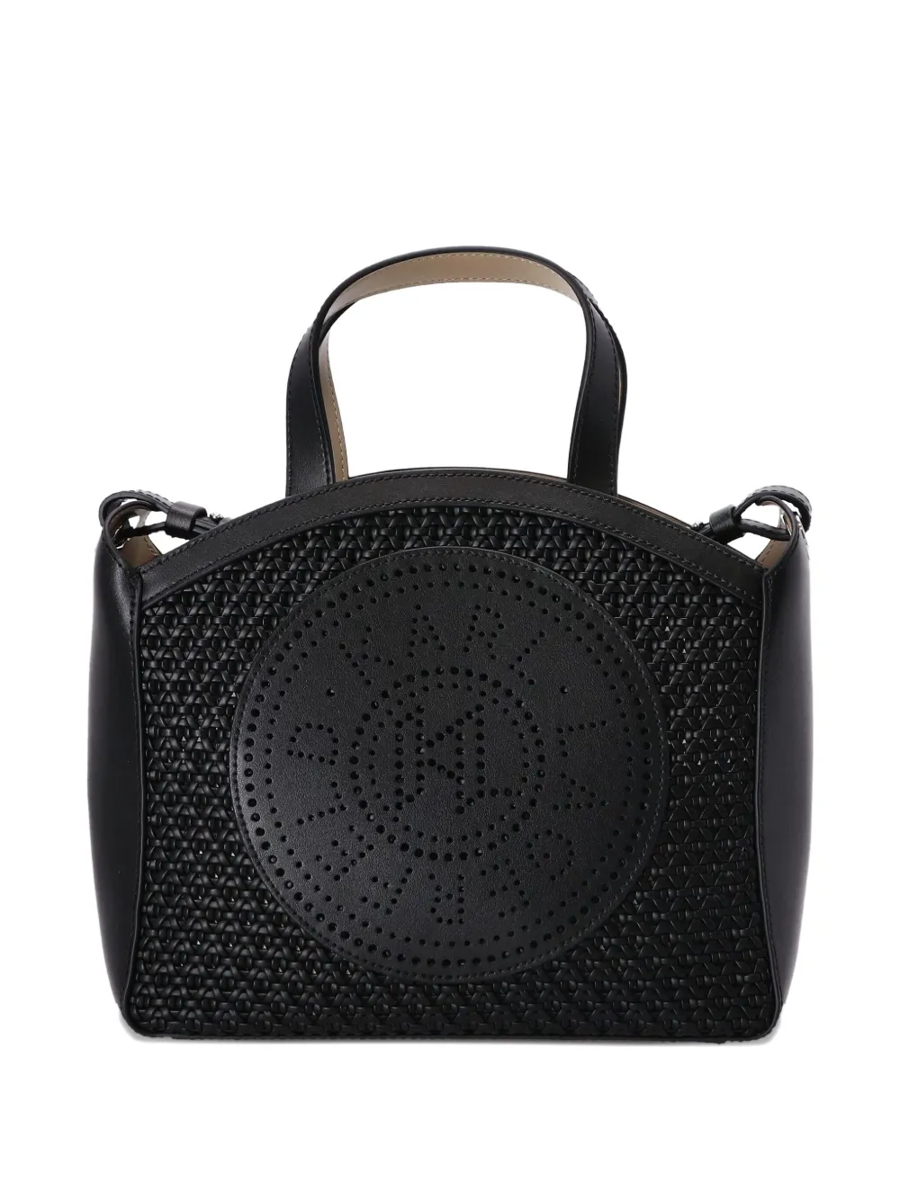 Karl Lagerfeld Kleine shopper met geperforeerd logo Zwart