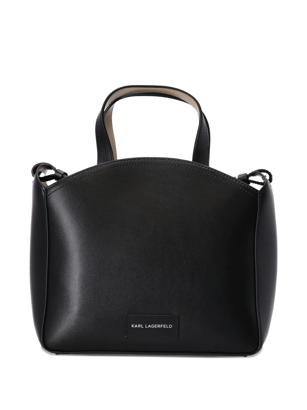 Karl Lagerfeld Kleine shopper met geperforeerd logo Zwart