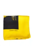 Hermès Pre-Owned 1966 Les Coqs Ou Les Jeunes Coqs silk scarf - Yellow