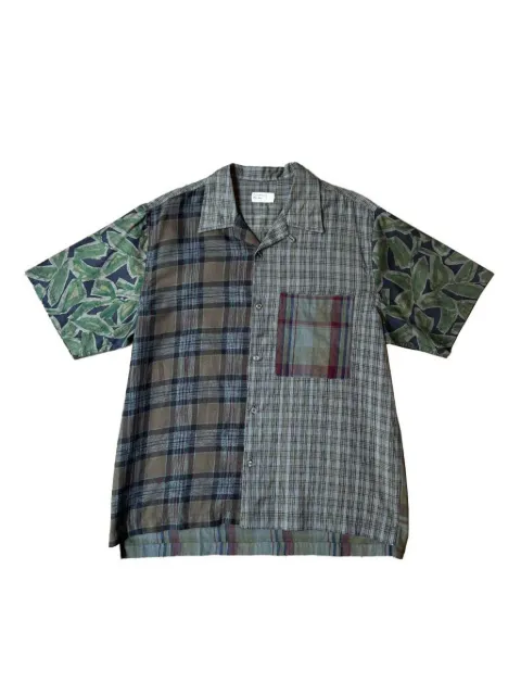 Universal Works patchwork plaid shirt