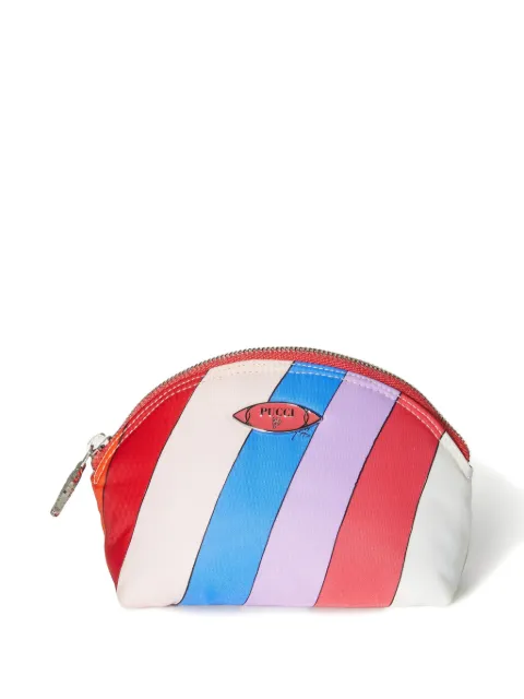 PUCCI stripe half-moon make up bag