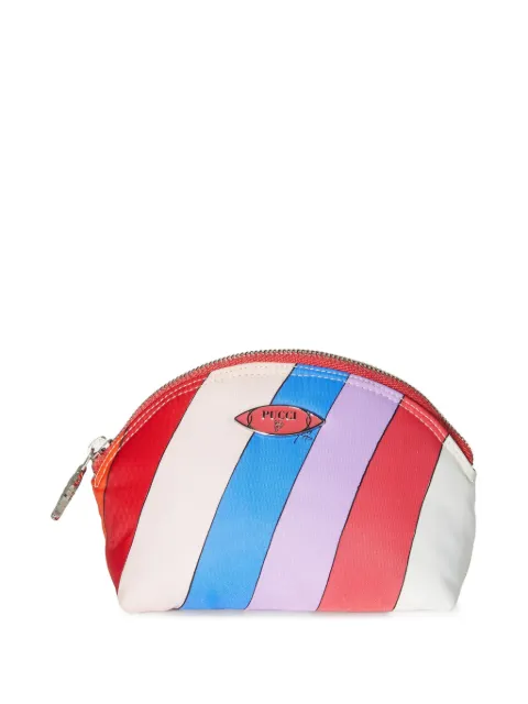 PUCCI stripe half-moon make up bag