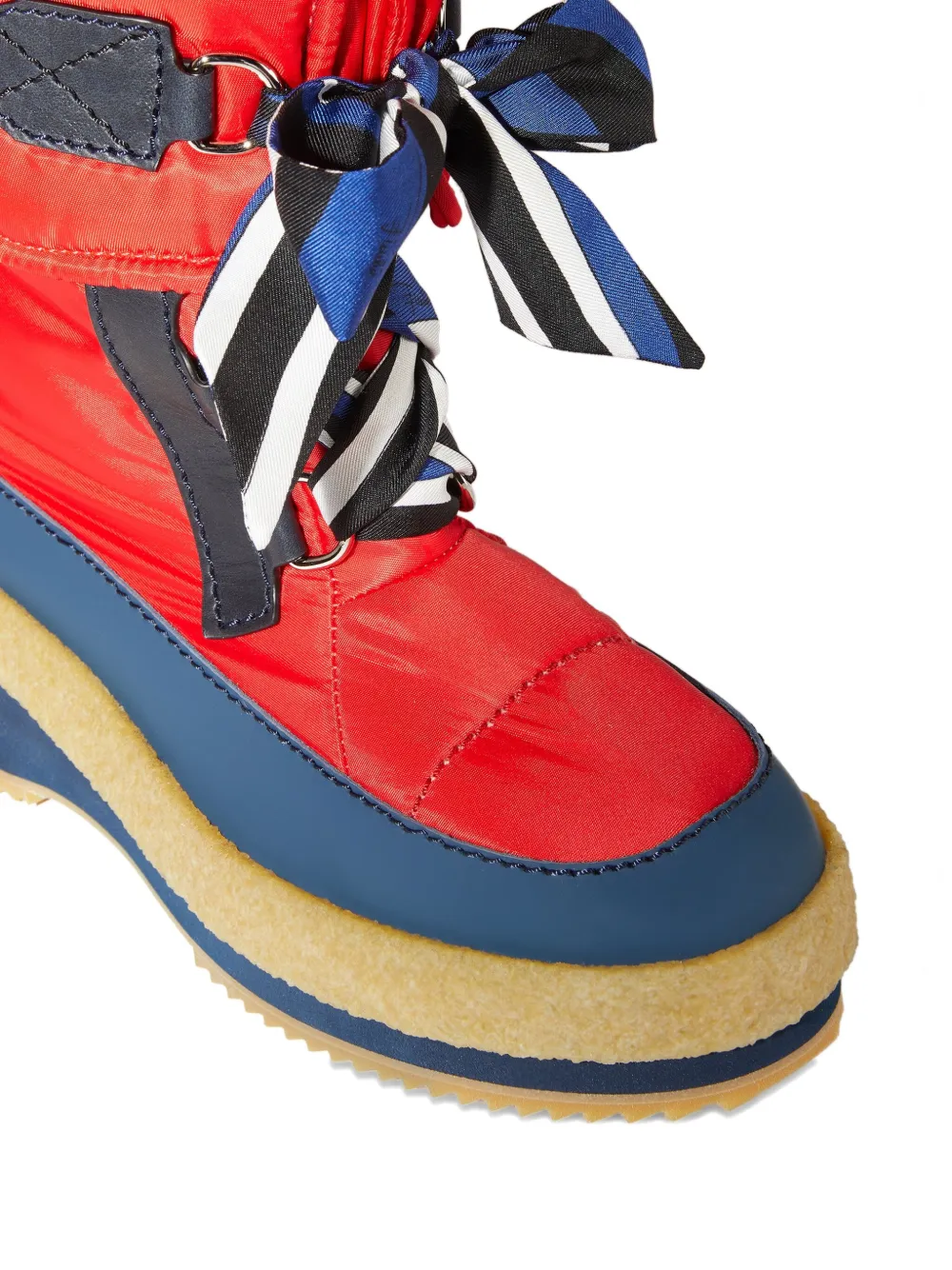Pucci Iride Ribbon-bow Snow Boots In Red
