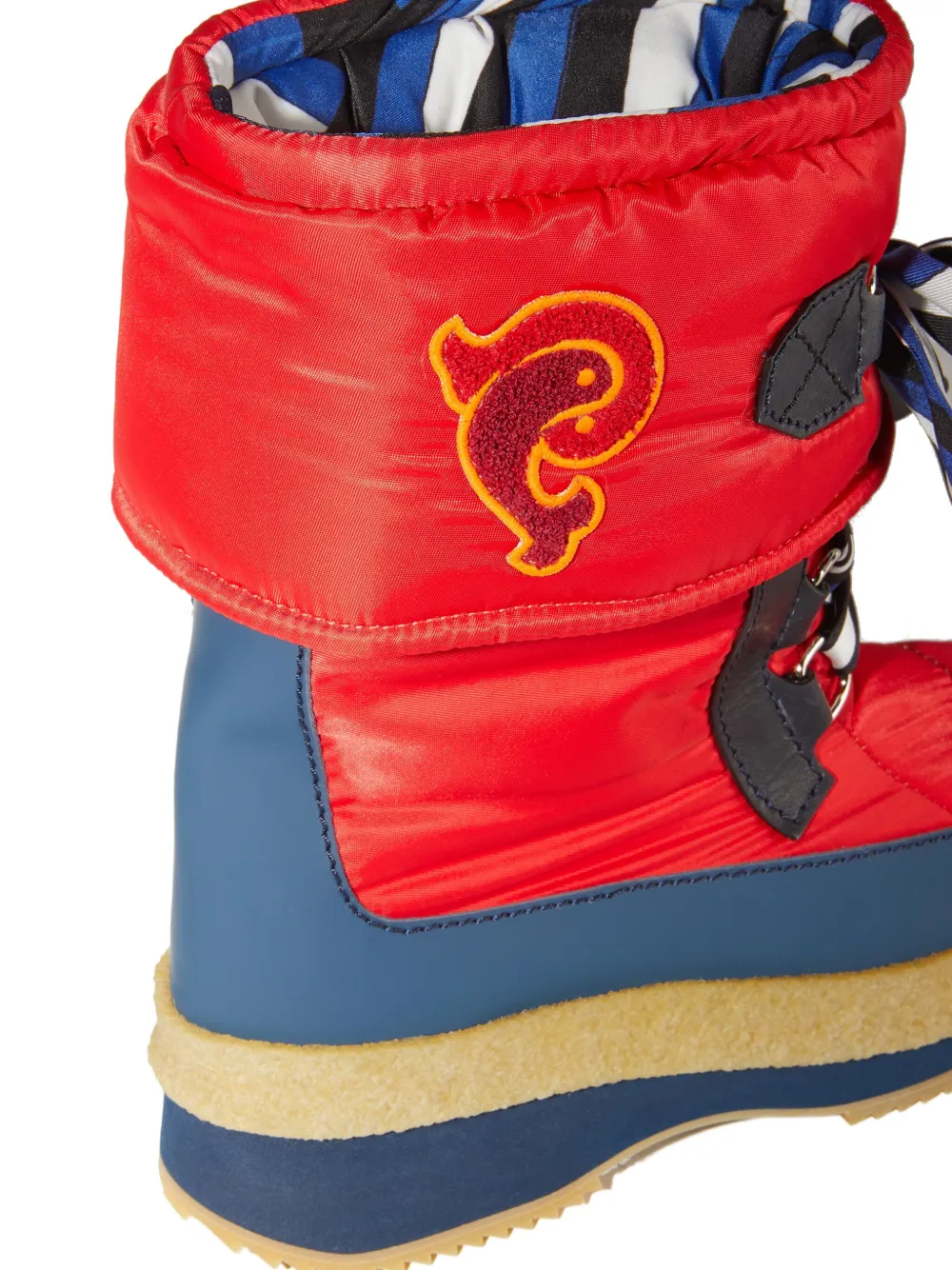 Pucci Iride Ribbon-bow Snow Boots In Red