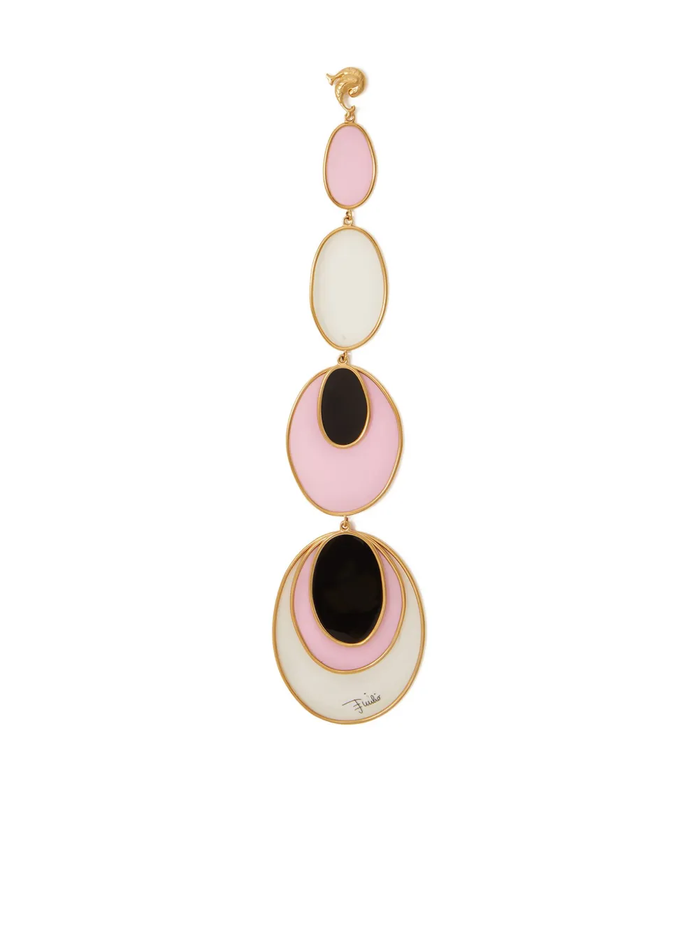 PUCCI Bersaglio oval-shaped earring - Rosa