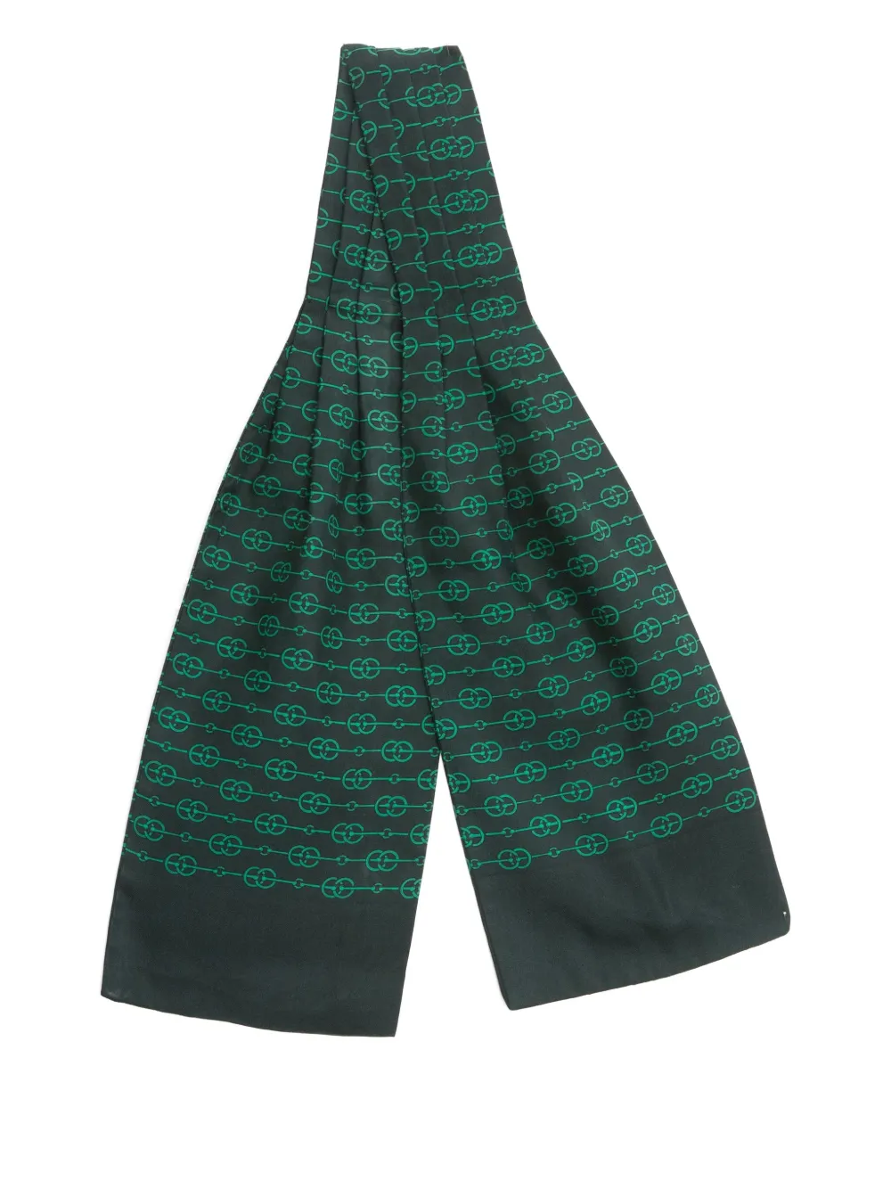Hermès Pre-Owned 1990s patterned silk scarf | Green | Image 1