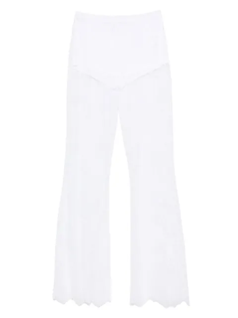 Aniye By embroidered-lace straight-leg trousers
