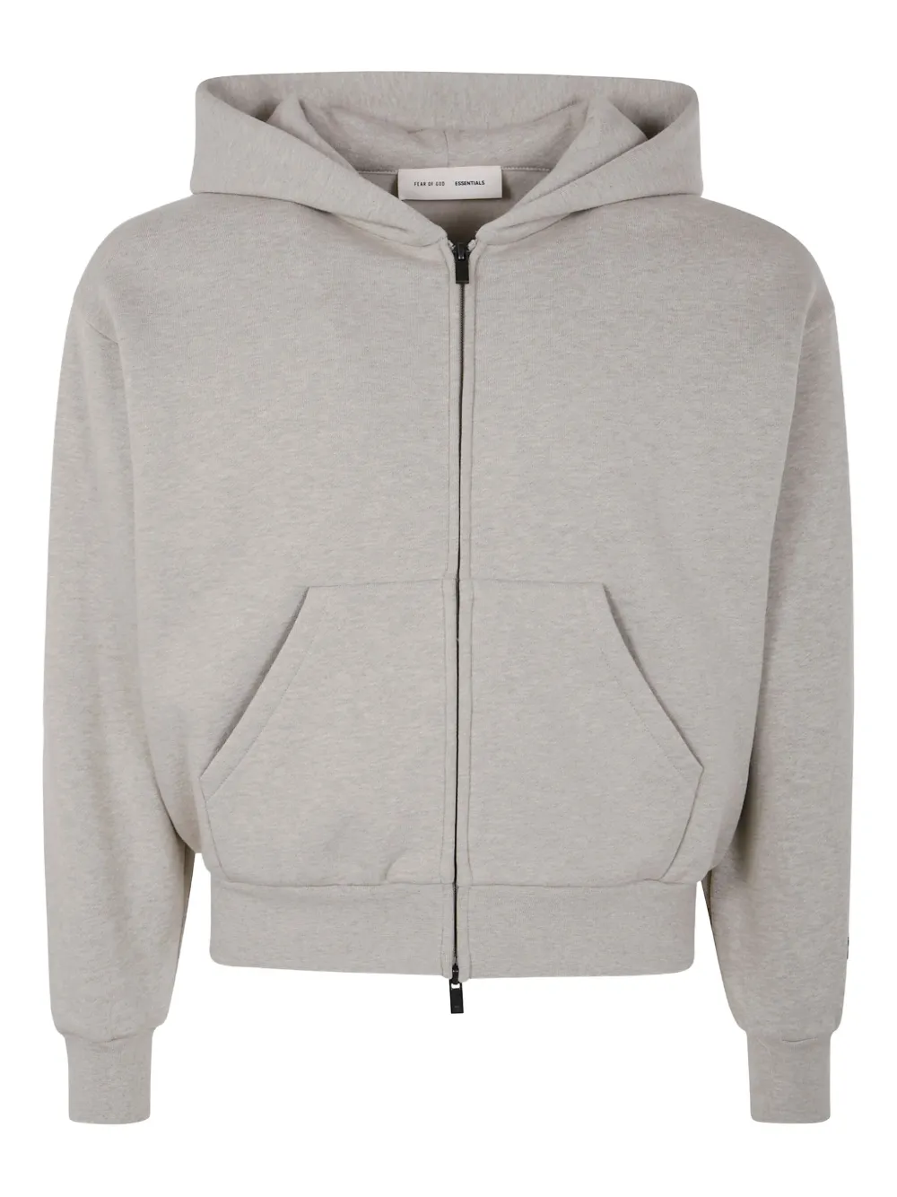 logo-print zip-up hoodie