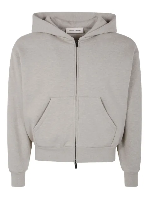 FEAR OF GOD ESSENTIALS logo-print zip-up hoodie
