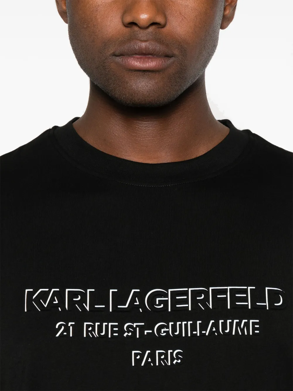Karl Lagerfeld T-shirt met logoprint Zwart