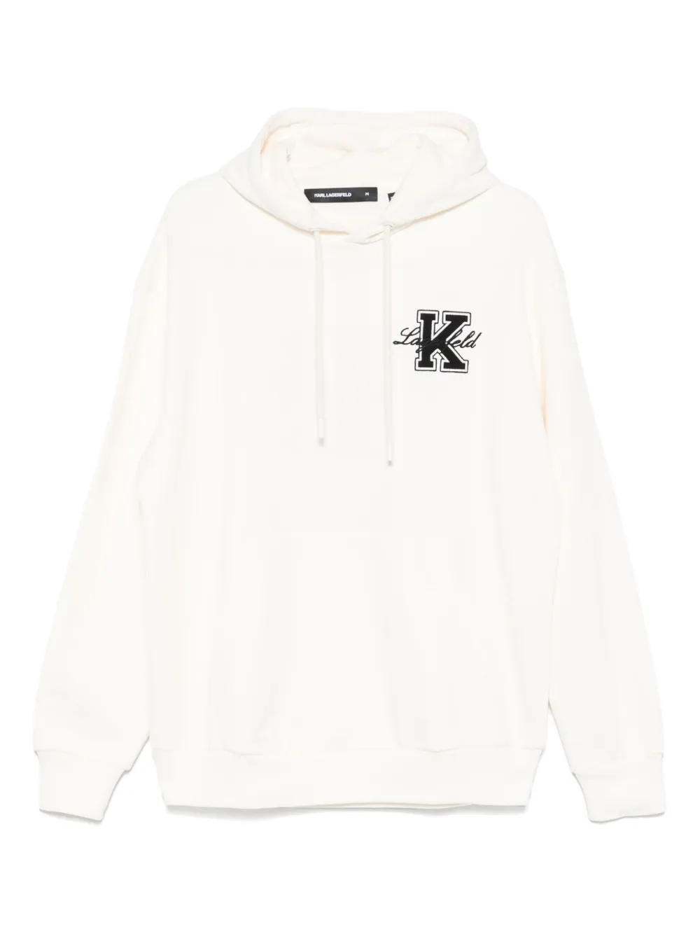 embroidered-logo hoodie