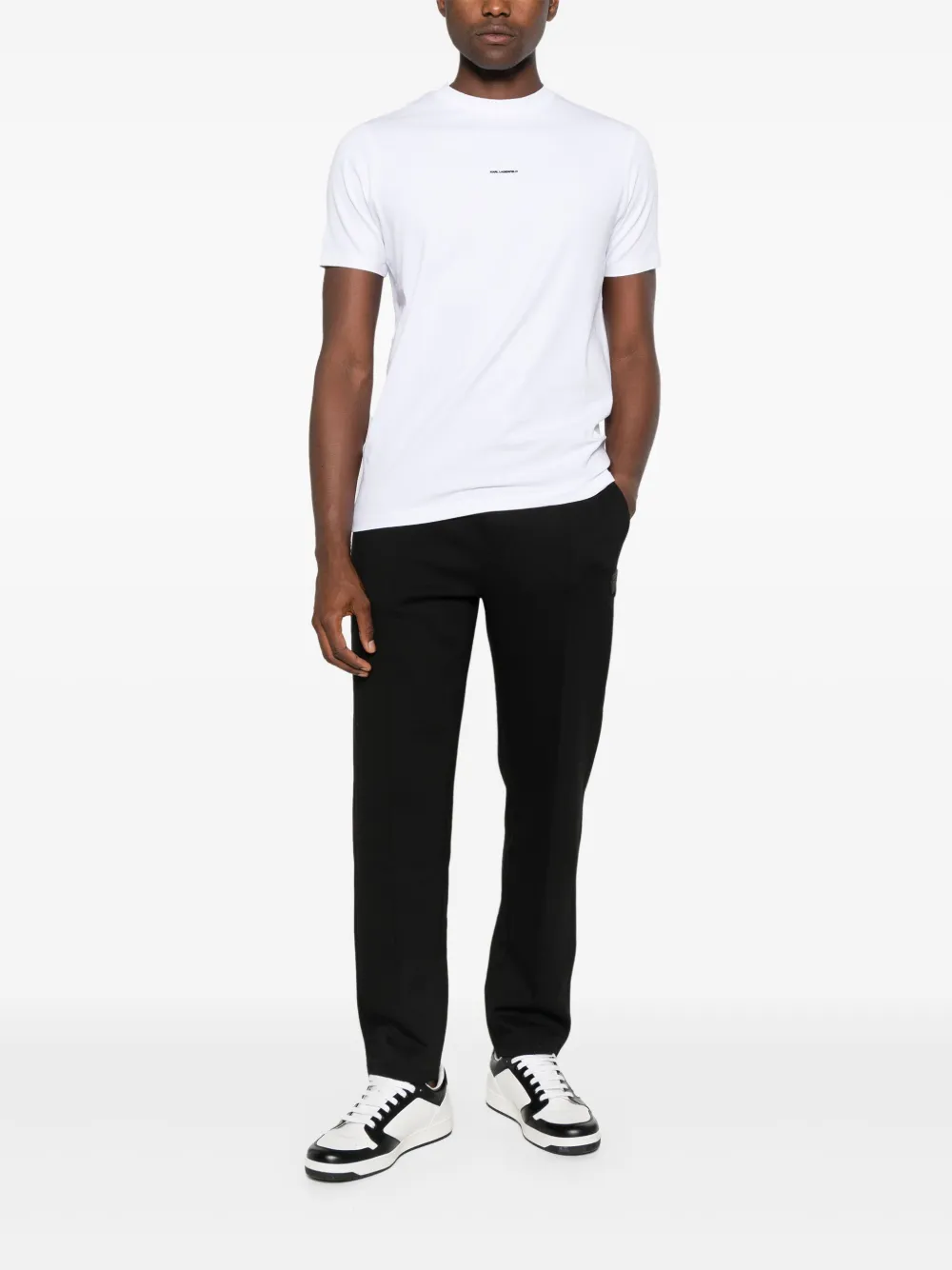 Karl Lagerfeld logo-appliqué T-shirt - Wit