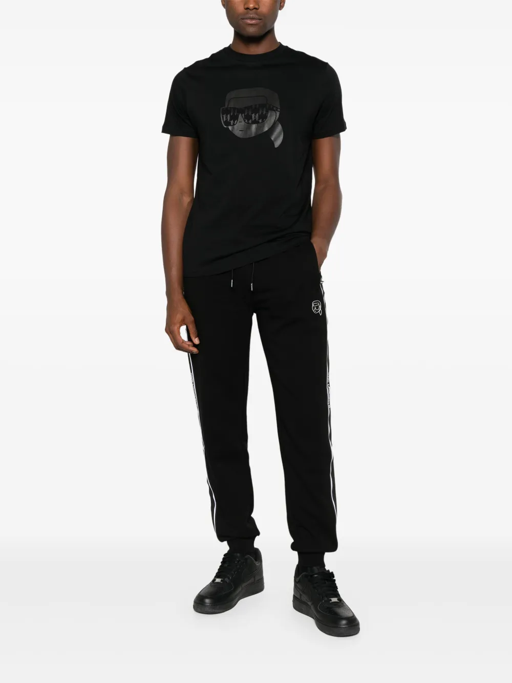 Karl Lagerfeld Ikonik Karl-print T-shirt - Zwart