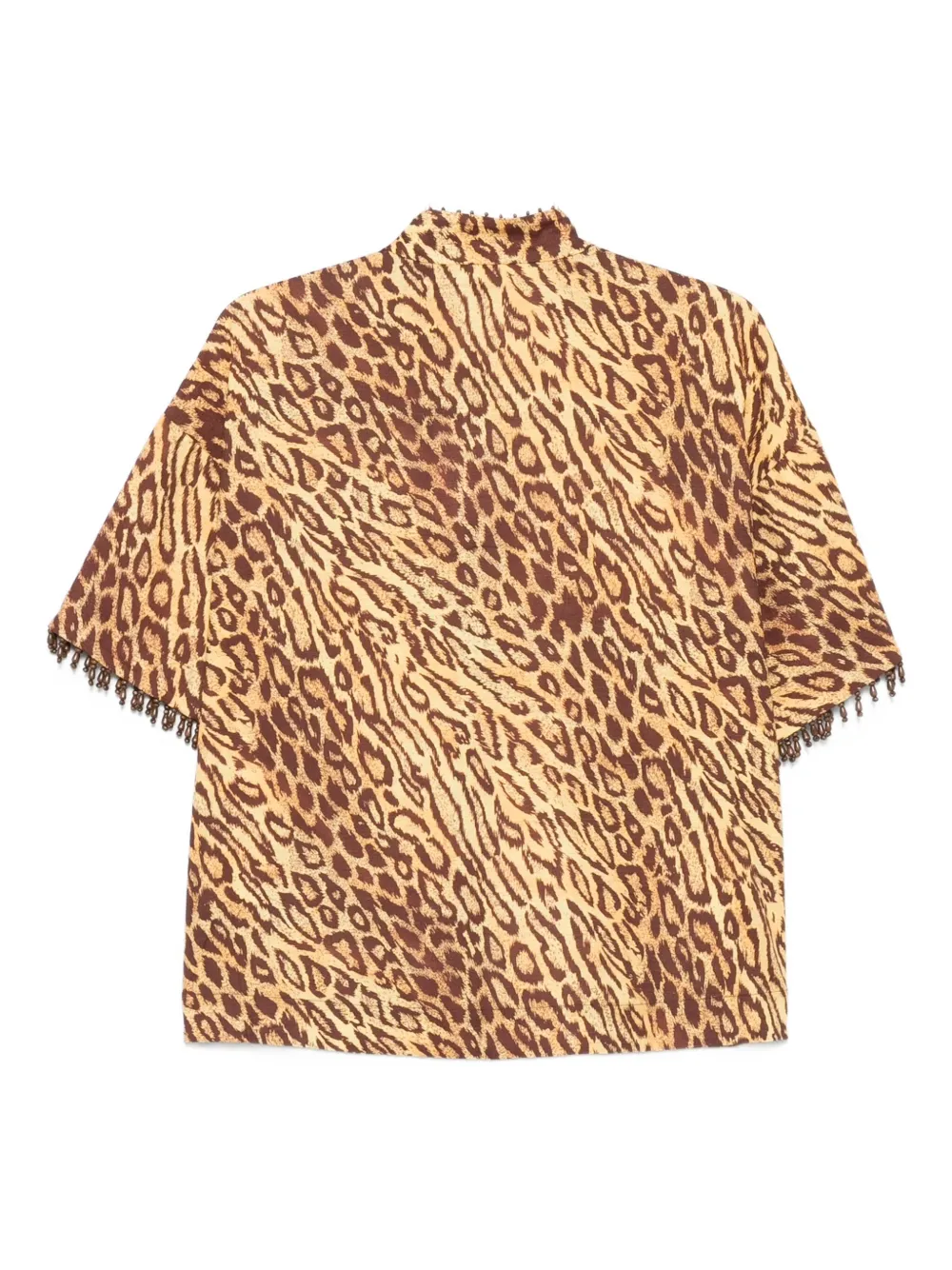ZIMMERMANN Blouse met luipaardprint en kralen cuffs - Geel