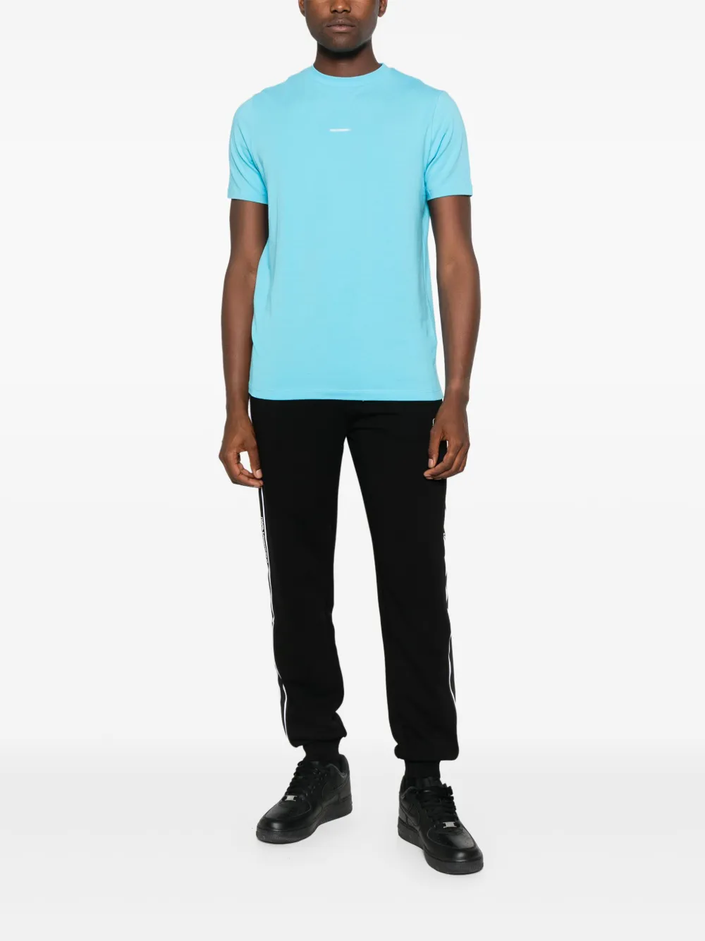 Karl Lagerfeld cotton-blend T-shirt - Blauw