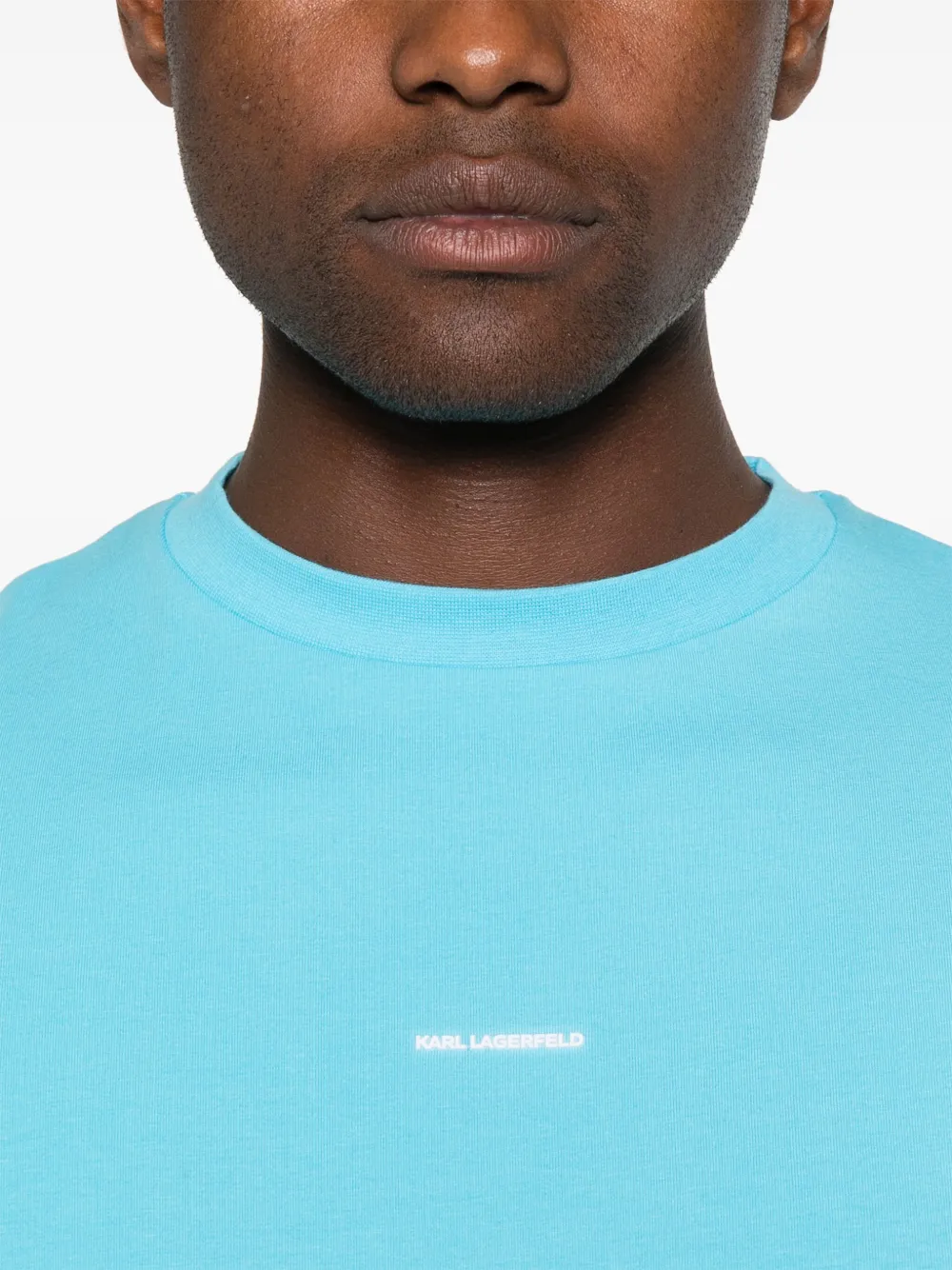 Karl Lagerfeld T-shirt van katoenblend Blauw