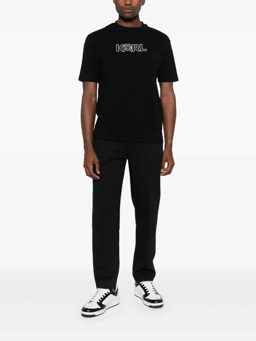 Karl Lagerfeld T-shirt met Ikon-print - Zwart