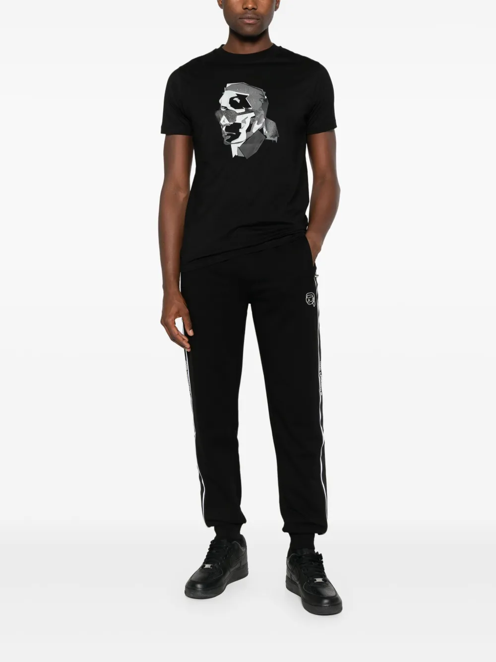 Karl Lagerfeld graphic-print T-shirt - Zwart