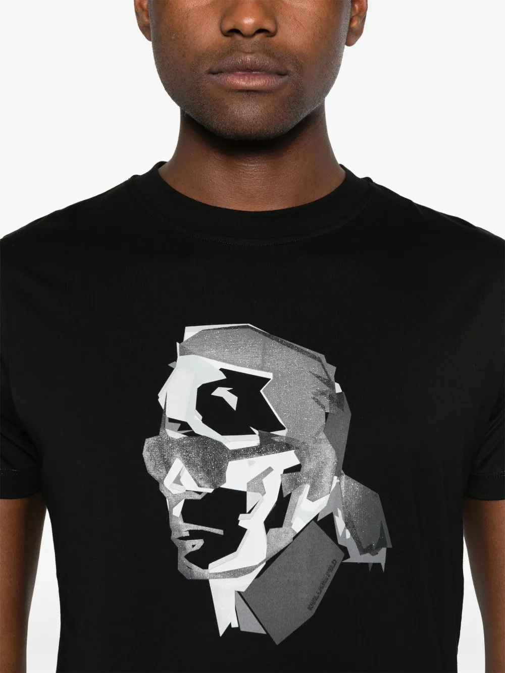 Karl Lagerfeld T-shirt met grafische print Zwart