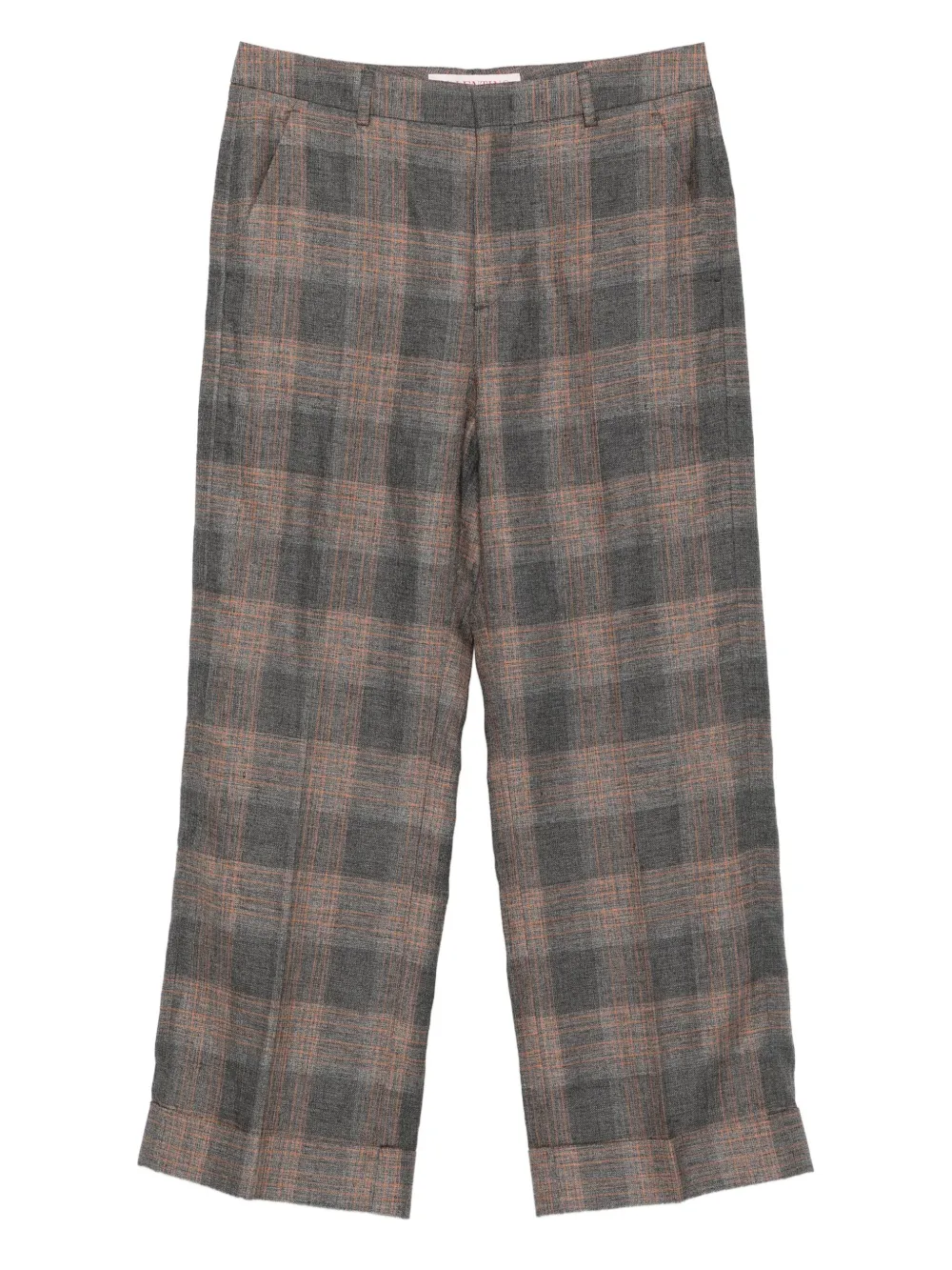 Valentino Garavani checked trousers Grijs