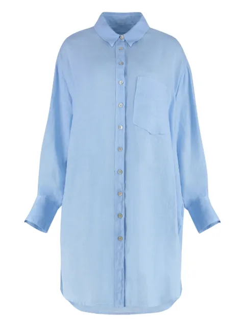 120% Lino linen shirt dress