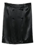 Ferragamo satin midi skirt - Black