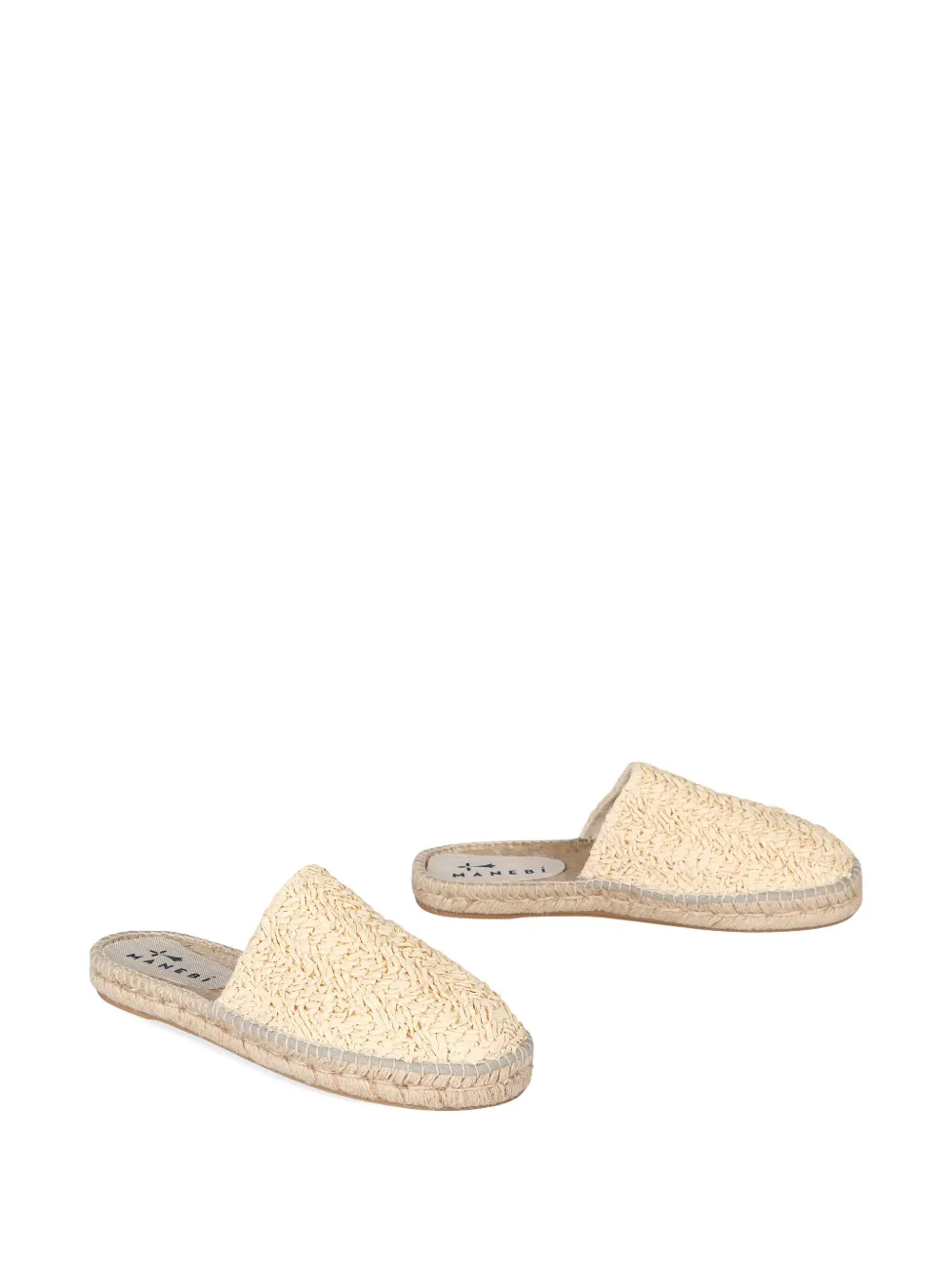 Manebi raffia woven espadrilles Neutrals