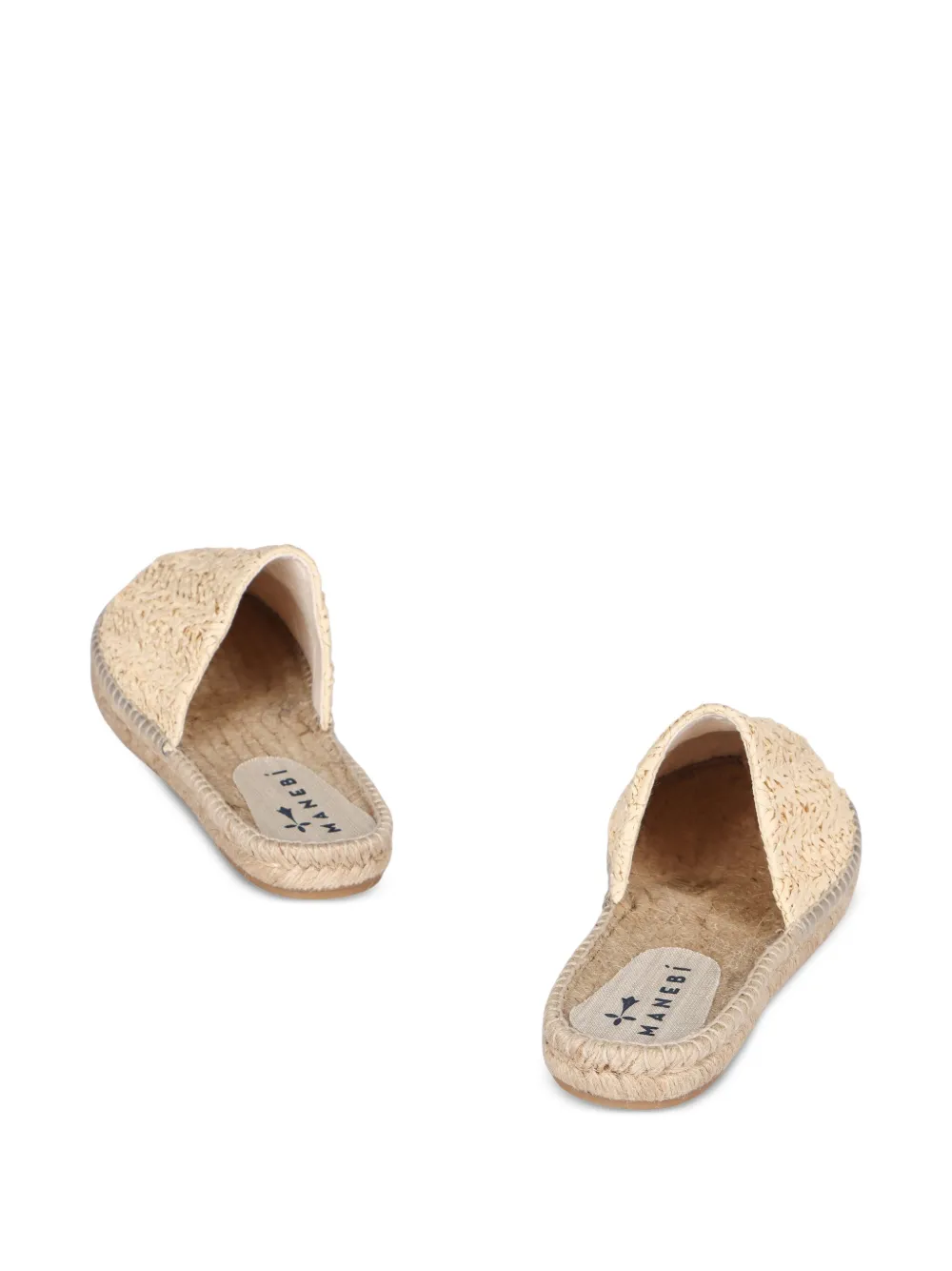 Manebi raffia woven espadrilles Neutrals