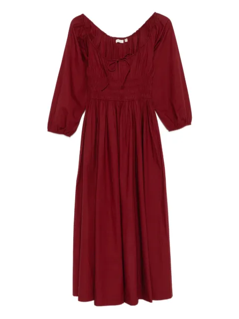 DÔEN Quintessa puff-sleeve smocked dress